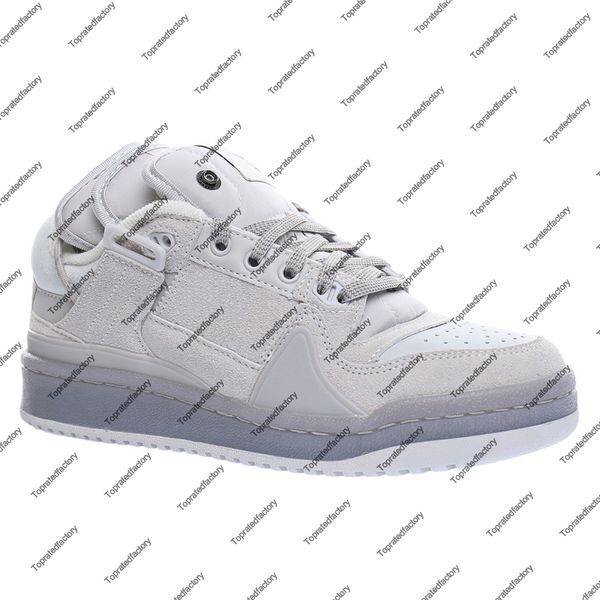 Bad Bunny Forum Buckle Low Gris Easter Egg Skate Chaussures pour hommes The First Cafe Skate Shoe Femmes Retour à l'école Baskets Femmes Blue Tint Sports Mens Sneaker GW0266