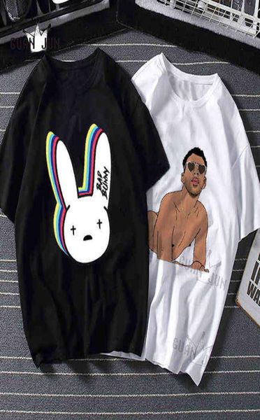 Bad Bunny Camiseta divertida Hombres Unisex Algodón Harajuku Causal Camiseta Hombre Mujer Camiseta Gráfica Hip Hop Top Camisetas Hombre Streetwear G0116781341