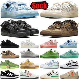 Bad Bunny Last Forum Chaussures de course Forums Boucle Lows Shoe 84 hommes Femmes Blue Tint Low Cream Eœuf à dos Benito Mens Womens Tainers Sneakers Runners Top