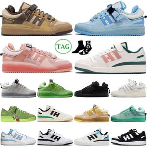 Bad Bunny Last Forum Chaussures de course Forums Boucle Lows Chaussure 84 Hommes Tint Low Crème Oeuf de Pâques Blanc Bleu Clair Celtics Hommes Femmes Baskets Baskets Coureurs