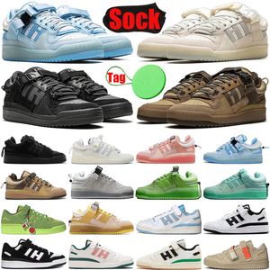 Bad Bunny Last Forum Chaussures de course Forums Boucle Lows Chaussure 84 Hommes Femmes Bleu Teinte Faible Crème Oeuf de Pâques Retour École Benito Hommes Femmes Tainers Baskets Coureurs