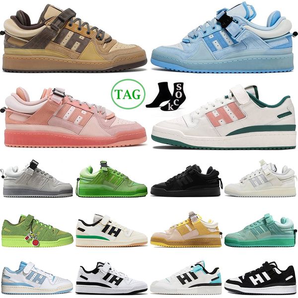 Bad Bunny Last Forum zapatos para correr Forums Buckle Lows shoe 84 hombres mujeres Blue Tint low Cream Easter Egg White Clear Blue Celtics para hombre para mujer zapatillas de deporte corredores