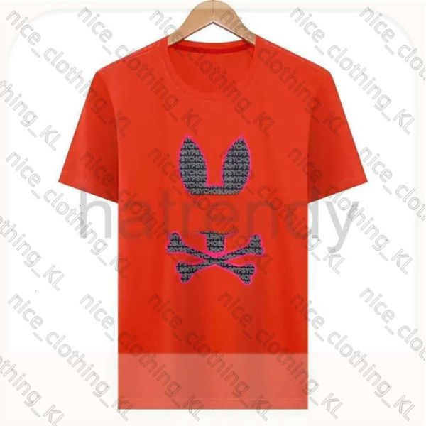Bad Bunny Shirt Designer Summer Mens Tshirt Rabbit Imprimé à manches courtes T-shirt Cotton Business T-shirt PSYCO TEES 3XL 790