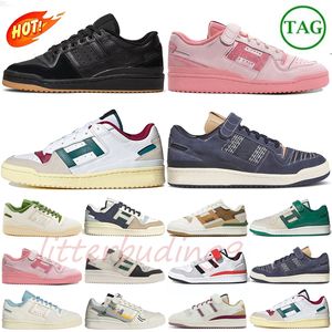 Bad Bunny Shoes Forum 84 Chaussure de course Hommes Femmes Baskets Blanc Royal Bleu Crème Jaune Crème Jaune Sashiko Blanc Legacy Teal hommes femmes