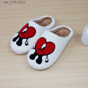 Bad Bunny Women's Asifn Heart Slippers Winter House Girls Cute Meuffy Un Verano Sin ti Slipper Merch Slides Bedroom Home 6dea