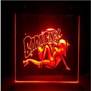 Bada Bing Sexy Naakt Meisje Exotisch NIEUW carving borden Bar LED Neon Sign home decor crafts290y