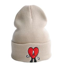 Badbunny Bad Rabbit Borded Borded Hat European Otoño e Invierno de gorro de gorro de lana caliente para hombres y mujeres GC17185886370