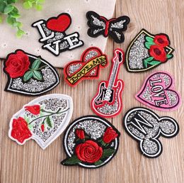 Badge doek ijzer op patches voor kleding letters stickers bloem dierlijke badge patches op kleding applicaties DIY gratis verzending