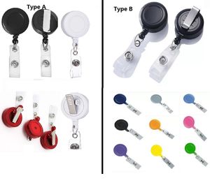 Badge Reels intrekbaar platte aangepaste pull badge reel lanyard intrekbare sleutelhanger ID -naam tagkaarthouder op