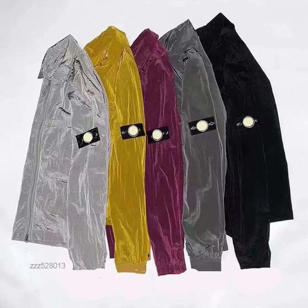 Badge Stones Island Compass Veste Chemises Résistant à l'eau Manteau de peau en métal Nylon Pêche Alpinisme Porter Designer Manteaux noirs Mode Homme 2024