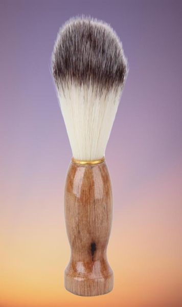 Bancaire à coiffure Broise-rasage Brosse Brosses de rasoir avec poignée en bois Men039 Salon Facial Beard Nettoying Tool4164377