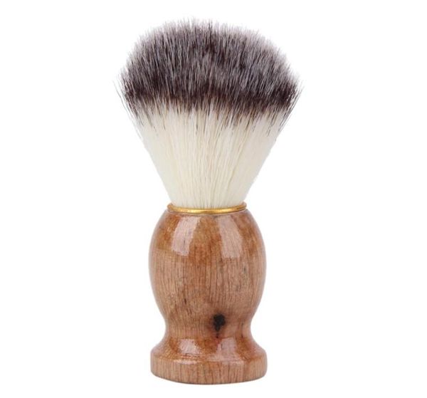 Brocha de afeitar para peluquero de pelo de tejón, brochas de afeitar con mango de madera, herramienta de limpieza de barba Facial para salón Men039s 2172805