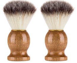 Badger Hair Men039s Brocha de afeitar Peluquería Salón Hombres Aparato de limpieza de barba facial Herramienta de afeitado profesional de alta calidad Cepillos de afeitar FR9922852