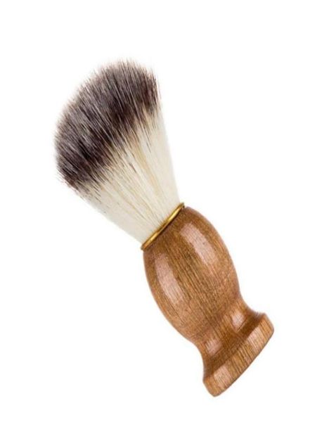 Badger Hair Men039S Brussages de rasage Barber Salon Men Men de nettoyage de la barbe pour le visage Brosse de rasage de rasage de rasage avec poignée en bois FO7041479