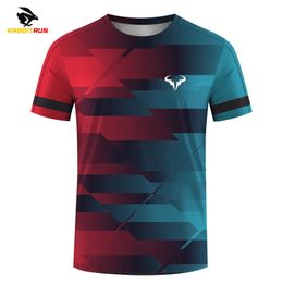 Serie de bádminton y tenis Camiseta con cuello redondo de manga corta para deportes extremos al aire libre para hombres y mujeres con estampado 3D con moda 240123