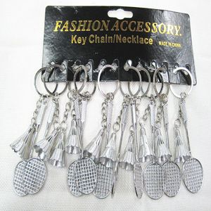 Badminton sleutelhanger Cartoon Metalen Badminton Hanger Tas Hanger Laat je tas er uniek uitzien Cadeaus voor verjaardagsfeestje voor kinderen