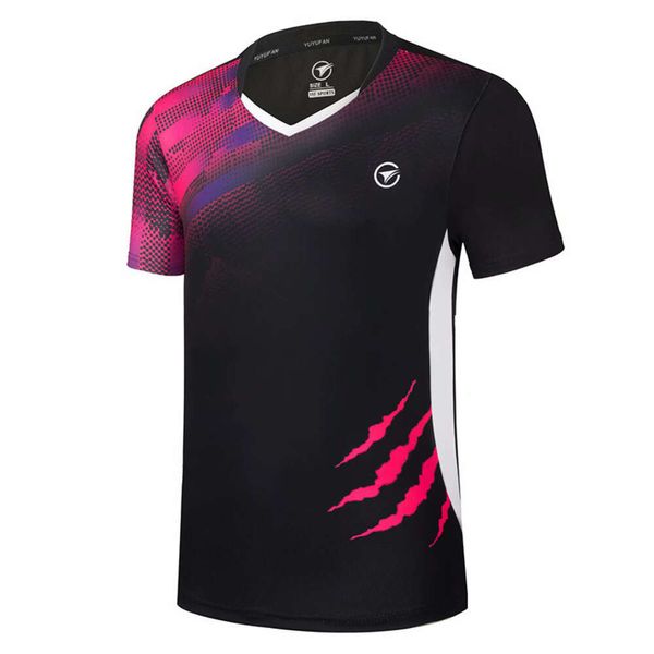 Traje nuevo de bádminton para deportes femeninos de secado rápido y transpirable pantalones cortos de manga corta para la competencia masculina, tenis tenis tenis jersey s