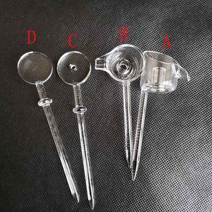 Quartz Carb Cap Banger Accessoires pour fumer Ongles Raquette de badminton Sucette avec une poignée Un trou d'air Outils pour narguilés Pipes Bongs en verre