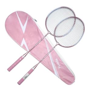 Raquettes de badminton 2 pièces raquettes de badminton professionnelles avec sac de transport ensemble accessoire de sport de plein air intérieur équipement de débutant de badminton 231216