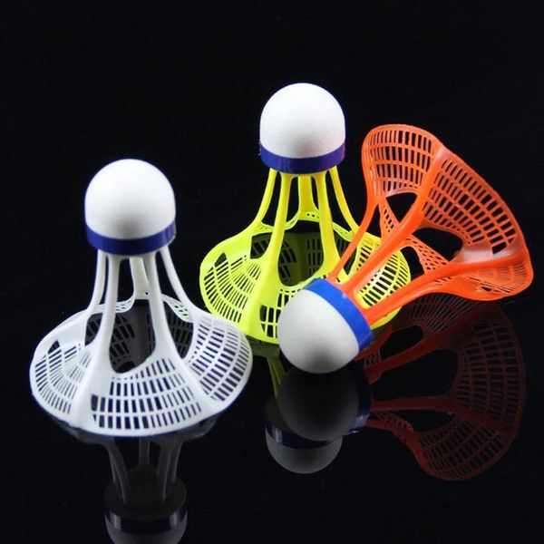 Raquettes de badminton 3 pièces/ensemble, navette aérienne de Badminton en plein air, balle en plastique et Nylon pour l'entraînement, volant en plumes d'intérieur, balles de résistance aux oiseaux