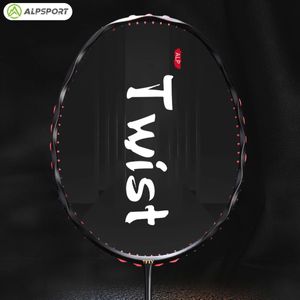 Badmintonrackets ALP MH-V5 Wave Shape 5U 75g 30Lbs 100% Full Carbon Fiber Twist Frame Badmintonracket met gratis vastgebonden 231124