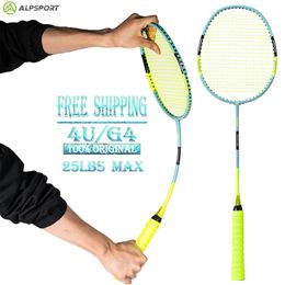 Badmintonrackets Alpsport HC100 4U T500 Badmintonracket Fast Bounce Lichtbalans MAX 25 LBS Origineel 100% Pro Carbon Fiber Studentenracket Rsl 231216