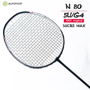 Badmintonrackets Alpsport N800 2 stks/partij verpakt met racket Origineel 5U 72g badmintonracket 100% koolstofvezel professioneel racket Rsl 231201
