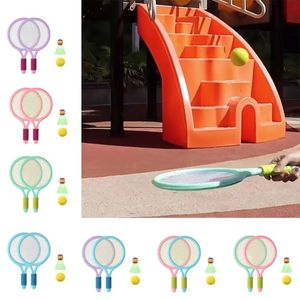 Badmintonrackets Kid-tennisset met ballen PVC-racketspeelgoedset voor peuters en kinderen Buiten Binnensporten Strandactiviteiten 230927