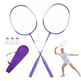 Badmintonrackets Draagbare 2-speler indoorset Sportuitrusting voor volwassenen Tieners Kinderen Recreatie 240223