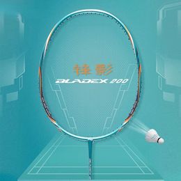 Raquettes de badminton Raquette de badminton professionnelle Bladex 200 Axforce 9 raquette simple entièrement en carbone avec cadeau cordée 231124