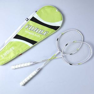Badminton Carbon Fiber Ultra-Light One-Piece Rose Green Adult étudiant Badminton Racket Q240417