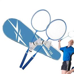 Raquetas de bádminton raqueta profesional con bolsa de transporte conjunto ultraligero 2 jugadores deportes duraderos para adultos 231109