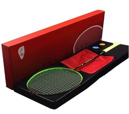 Raquettes de badminton Raquettes de badminton ultralégères en Fiber de carbone 10U 52G, raquette professionnelle cordée 2230LBS G5, raquette d'entraînement Ba5877107