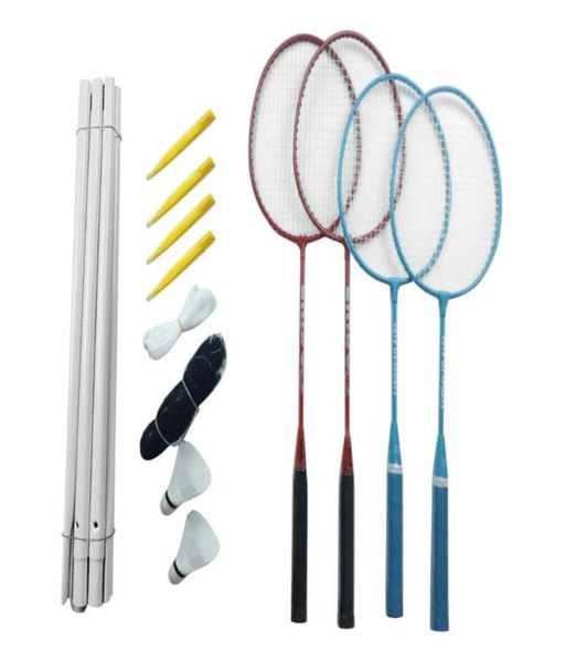 Ensemble de Badminton ensemble de combinaison de Badminton en plein air Portable système de filet entraînement en plein air familles Sports9733939