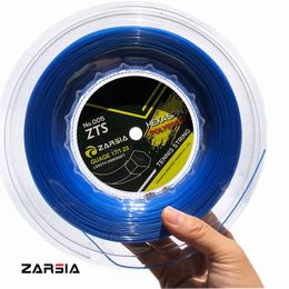 Juegos de bádminton 1 carrete ZARSIA hexágono cuerdas de tenis Durable Hex poliéster raqueta de tenis String1.23MM 200M banger Cuerda azul 230703