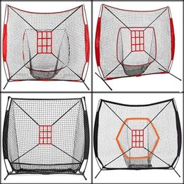 Conjuntos de badminton rede de prática de beisebol para bater jogando softball alvo zona ajustável para treinamento gaiola de rebatidas 231122