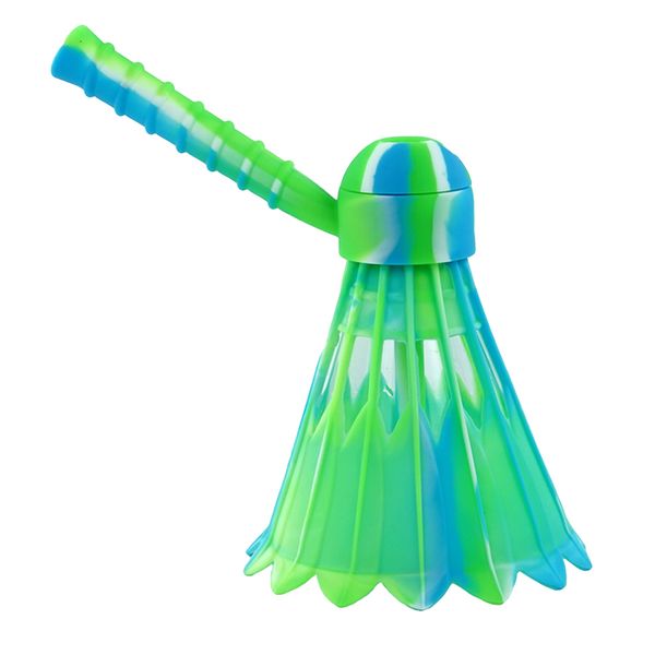 Badminton en forme de narguilé silicone accessoires pour fumer dab rig eau bong barboteur