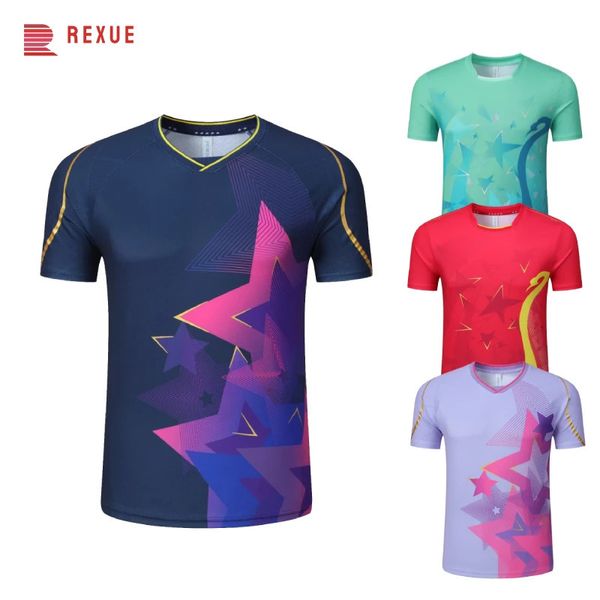 Badminton Shirt Men Femmes Table Tennis Vêtements Enfants garçons à manches courtes Golf Ping Pong Polyester Jersey Style Print Tee 240403