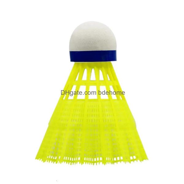 Volants de badminton 6pcsset nylon volant table fibre rotule fl ronde laine style plastique pour l'entraînement en plein air utilisation drop deliv dhyni