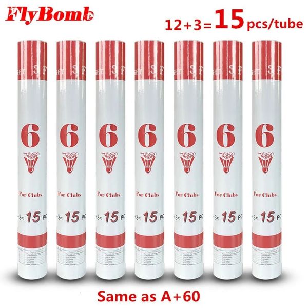 Volants de badminton 7tubes = 105 pièces vitesse 74-79 même qualité que le volant de badminton A60 FB6 plume d'oie stabilité de vol Birdies durables L7000K04 231120