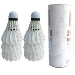 Badminton Volants Volant Blanc Goose Board Plume Volant Stabilité Balle Durable 3pcs 6pcs plume volant intérieur 230608