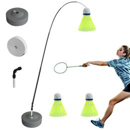 Badminton Shuttles SinglePlayer Rebound Trainer Stretch Robot Racket Training Zelfstudie Praktijk Machine Aaien 230616