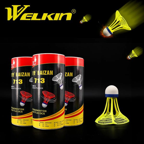 Volants de badminton Welkin Original AirShuttle extérieur Badminton AirShuttle balle en plastique nylon volant balle résistance Stable 3 pièces/paquet 231216