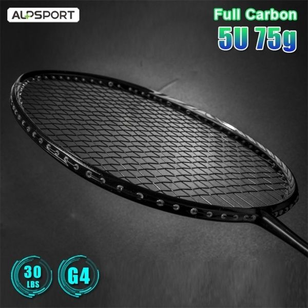 Badminton String ALP N80 2 pcs lot paquet avec raquette 5U 72g 100 raquette en fibre de carbone professionnelle pas moins que et doublure 231213