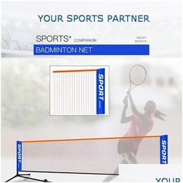 Badminton String Draagbaar Pickleball Net Binnen Buiten Mtisport Weerbestendig Mesh Gereedschap 230629 Drop Delivery Sport Buiten Racket Dhmqb