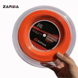 Corde de badminton ZARSIA corde de raquette de Tennis flammée bambou rotatif Polyester fil de Tennis dur puissance rugueuse 1.25mm 17G 200 m 231201