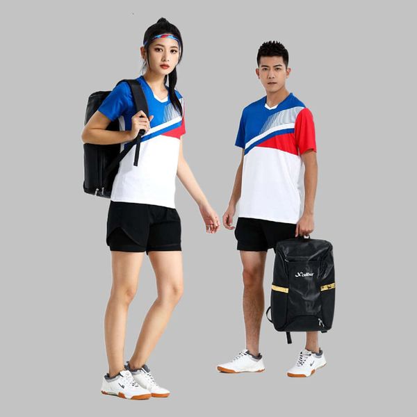 Top Jersey unisex de Bádminton, ropa de secado rápido de manga corta, uniforme de equipo de mesa, camiseta, tendencia de uniforme de tenis