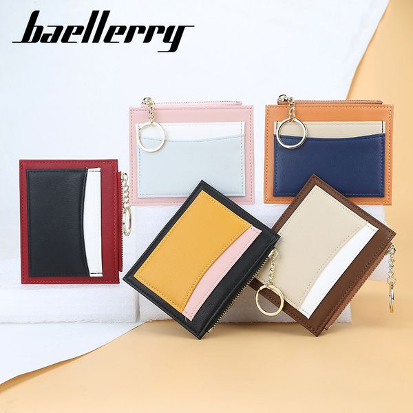 baellerry new mens womens multi card card bag cover korean zipper mini purse to pick up pu wallet