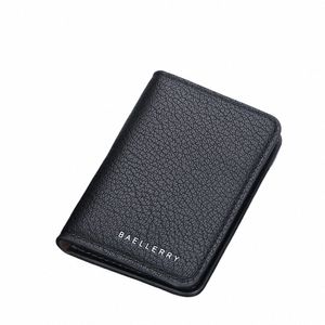 Baelryry Slim Compact Carte Holder Portefeuille Men Soft Leather Mini Credit Card Carte portefeuille pour hommes Small Id Card Case Holder N27K # #