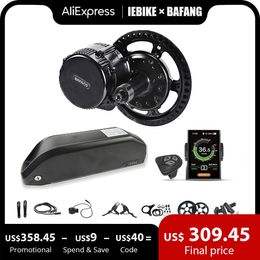 Bafang 250W 36V Moteur d'entraînement moyen BBS01 BBS01B BBS02B BBS02 BBSHD BBS03 350W 500W 750W 8FUN Kit de conversion Ebike avec batterie